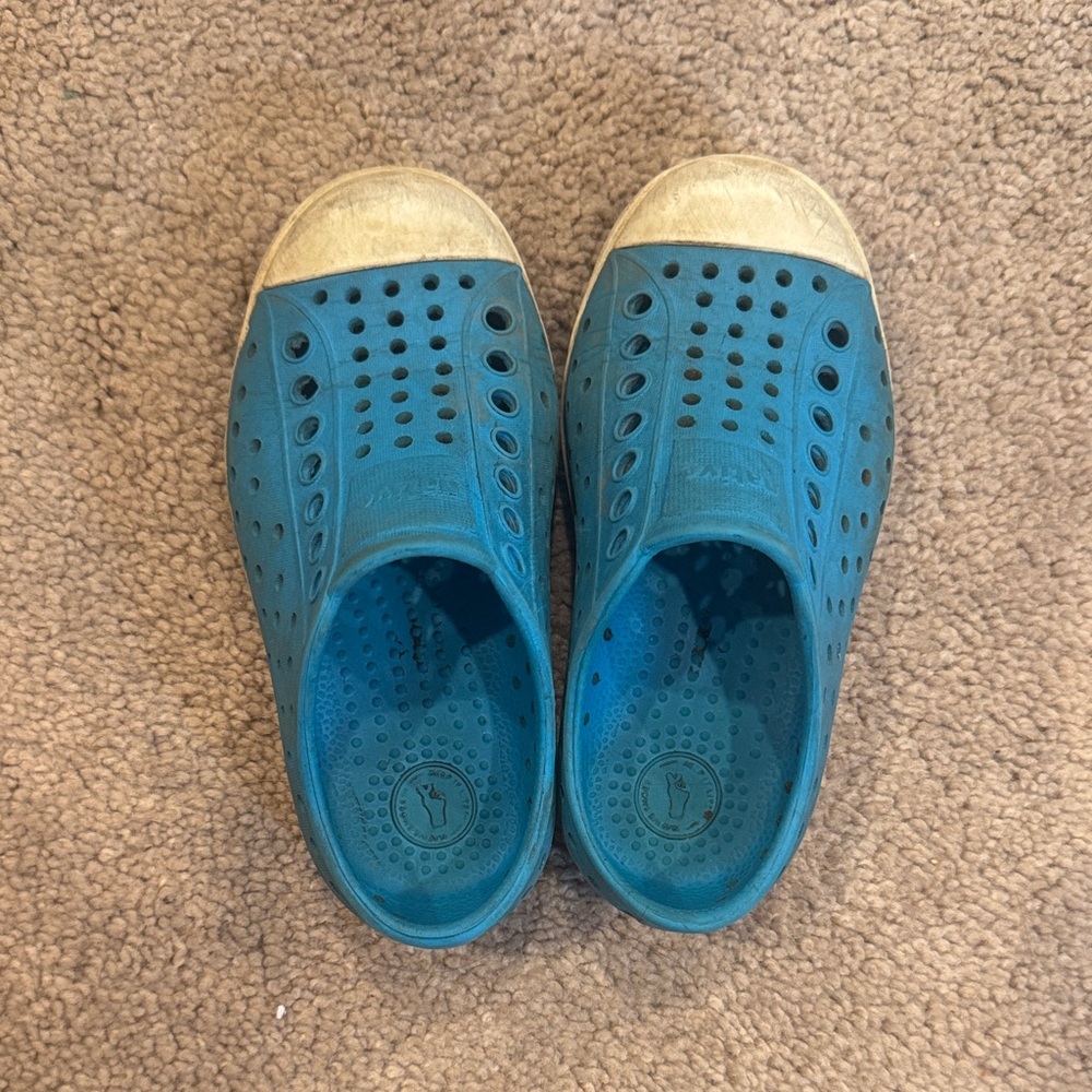 Native Kids Teal Slip-On Water Shoes